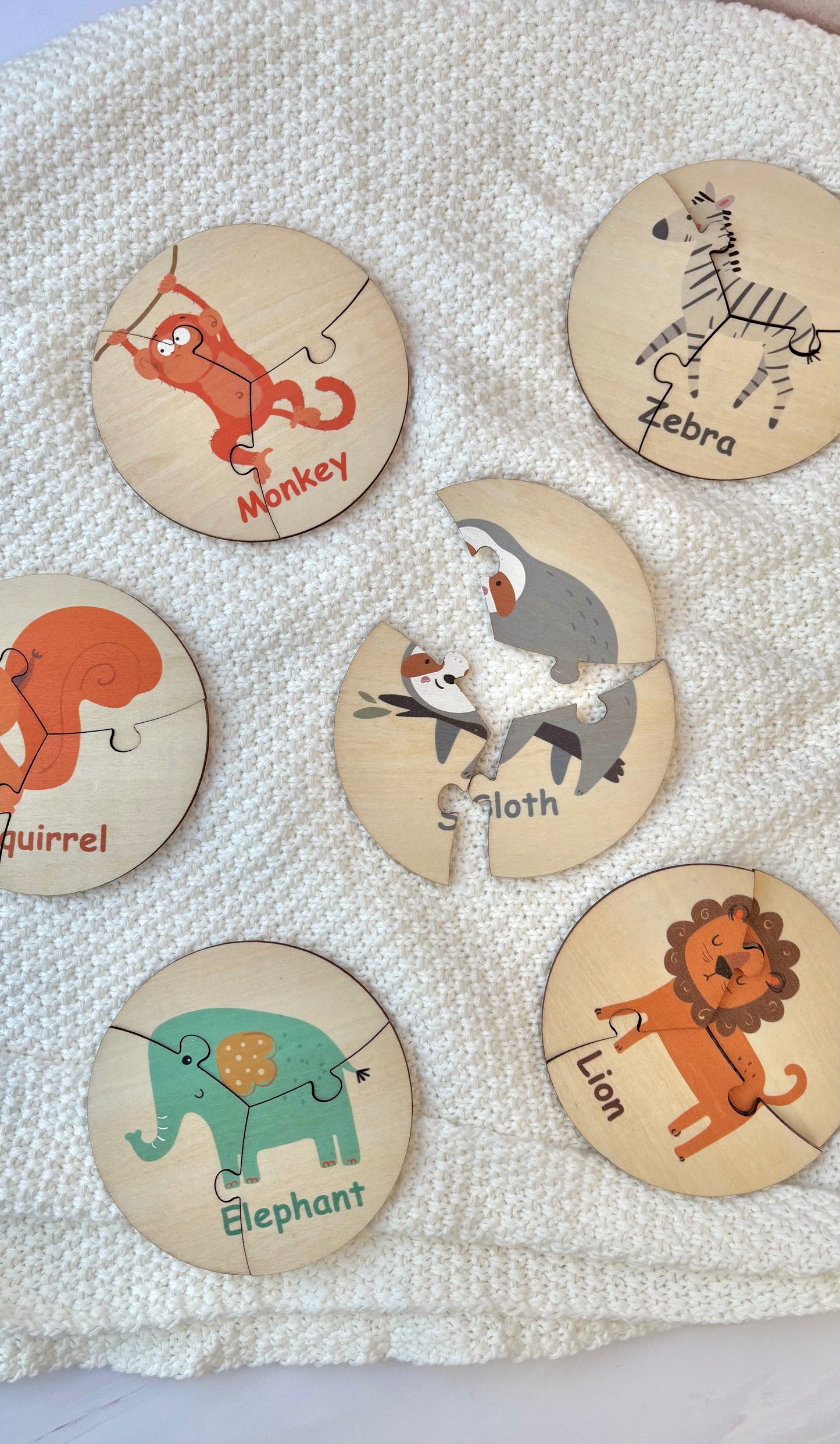 Set de rompecabezas de animales