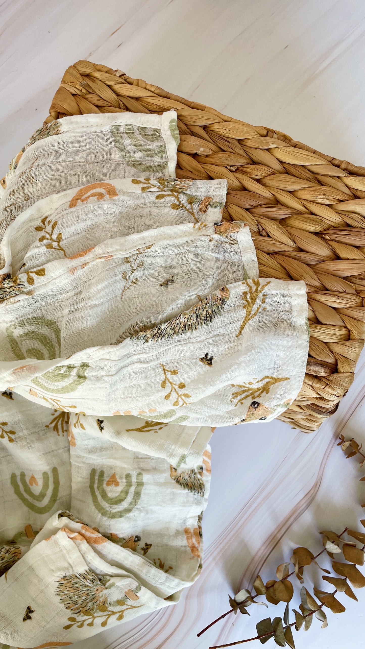 Manta de muselina sencilla