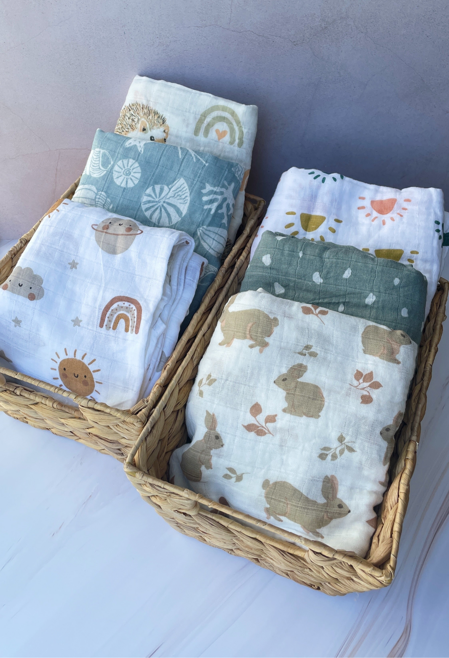 Manta de muselina sencilla