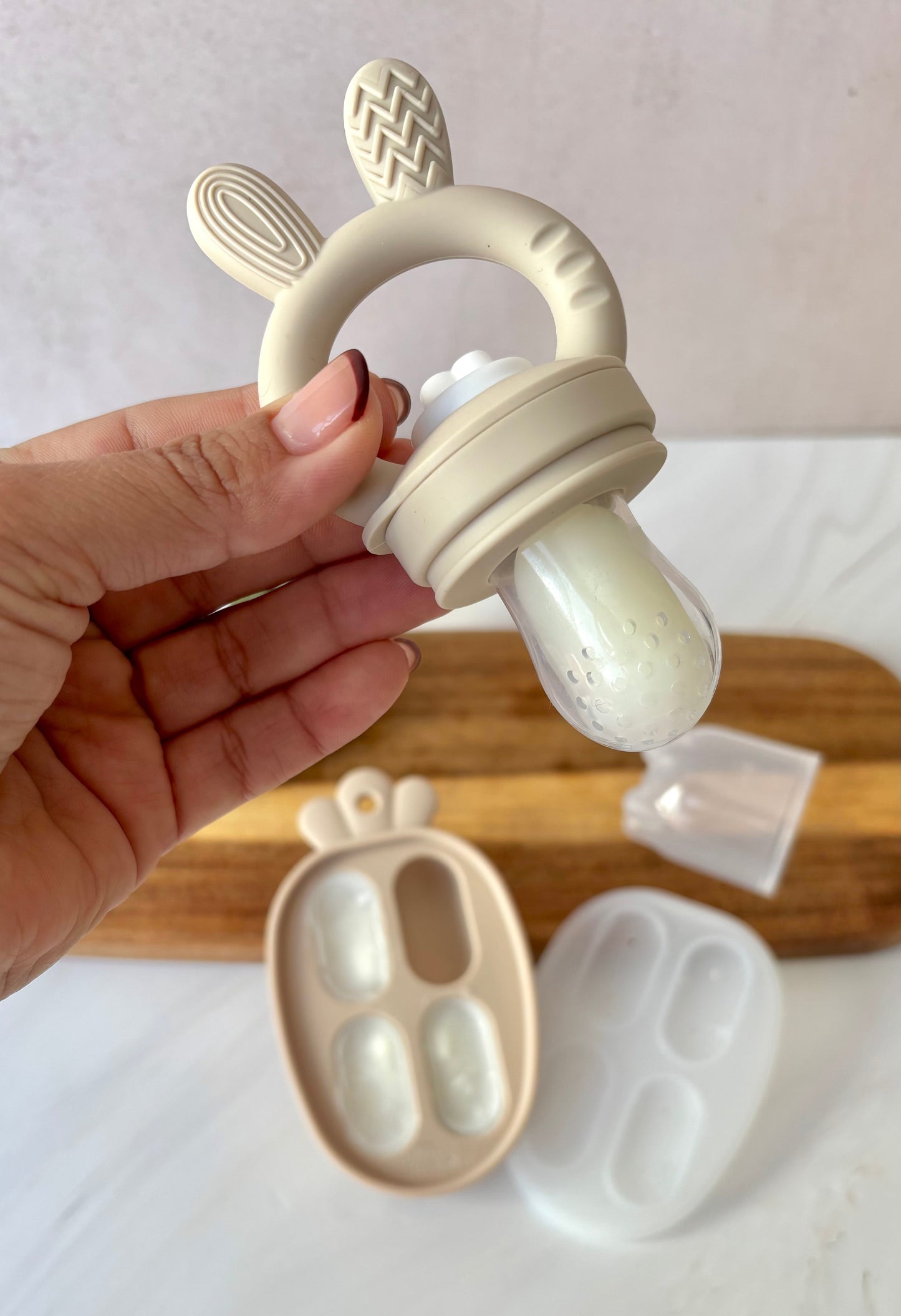 Chupón alimentador con molde