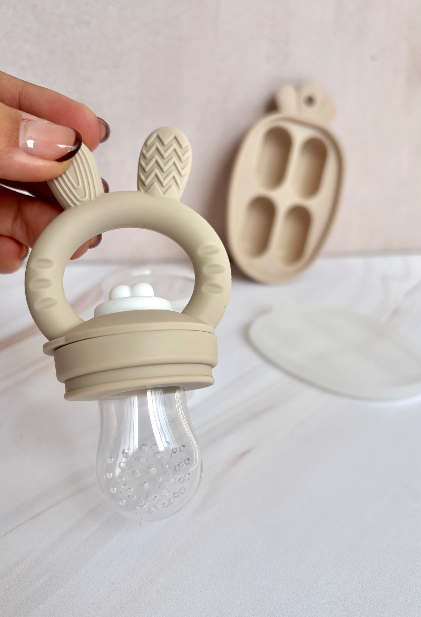 Chupón alimentador con molde